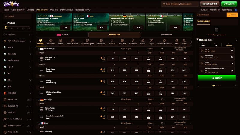 Westace casino en ligne, westace france